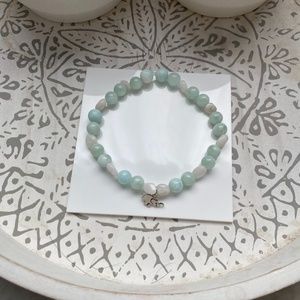 Angelite beaded bracelet